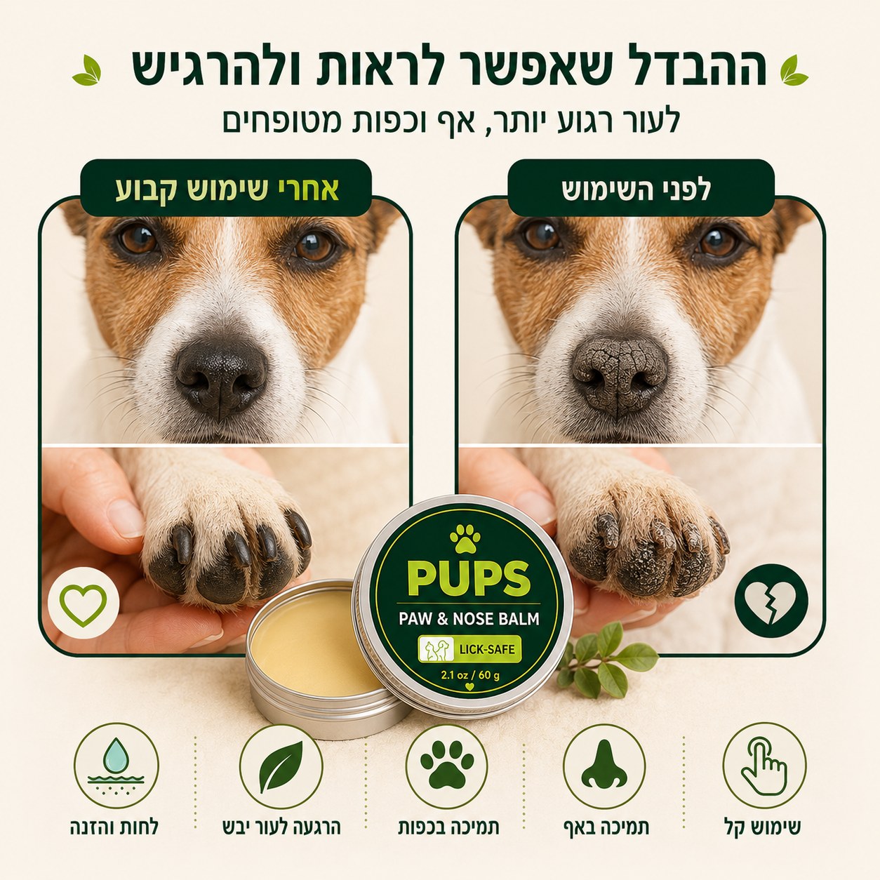 לפני ואחרי שימוש קבוע