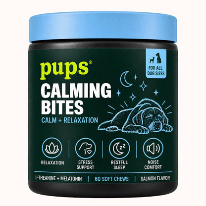 צנצנת חטיף הרגעה לכלבים של PUPS